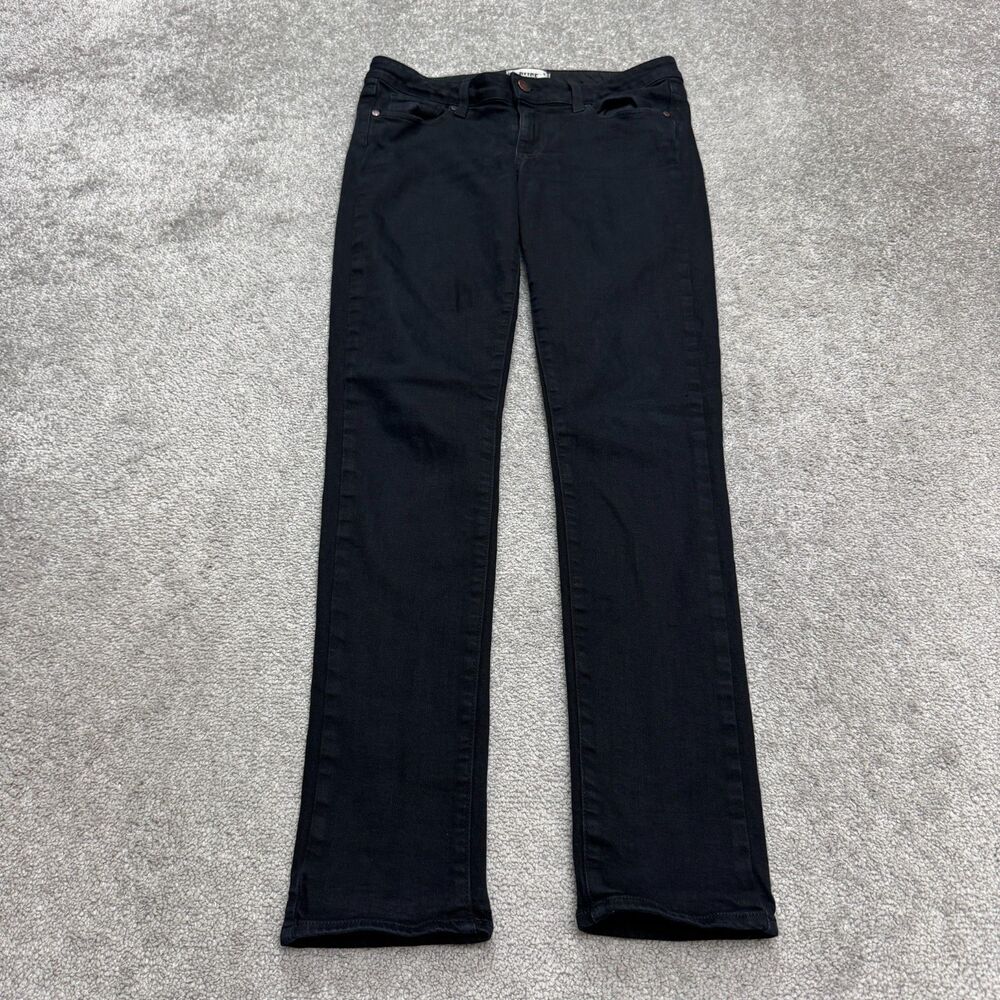 Paige Skyline Skinny Denim Jeans Womens 28 Black Mid Rise Stretch Casual 31x31